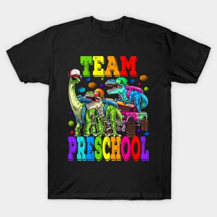 Team Preschool Monster Truck Dinosaur T Rex T-Shirt